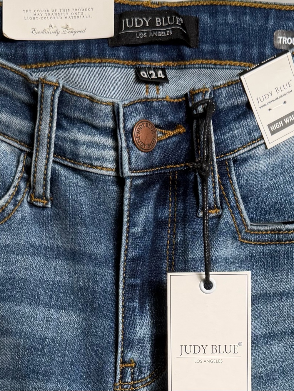 Judy Blue Medium Blue Flare Jeans - Picture 3 of 7